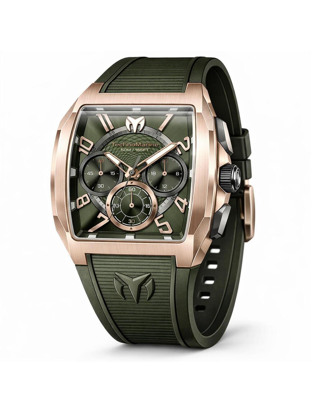 TechnoMarine Aqua Quadrant Men's Watch - 41mm, Olive Green (TM-225114)